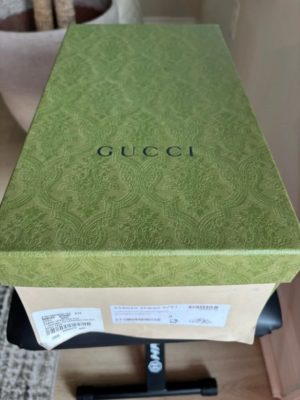 Gucci Men’s Strap Slide Monogram Brown Beige Sandals